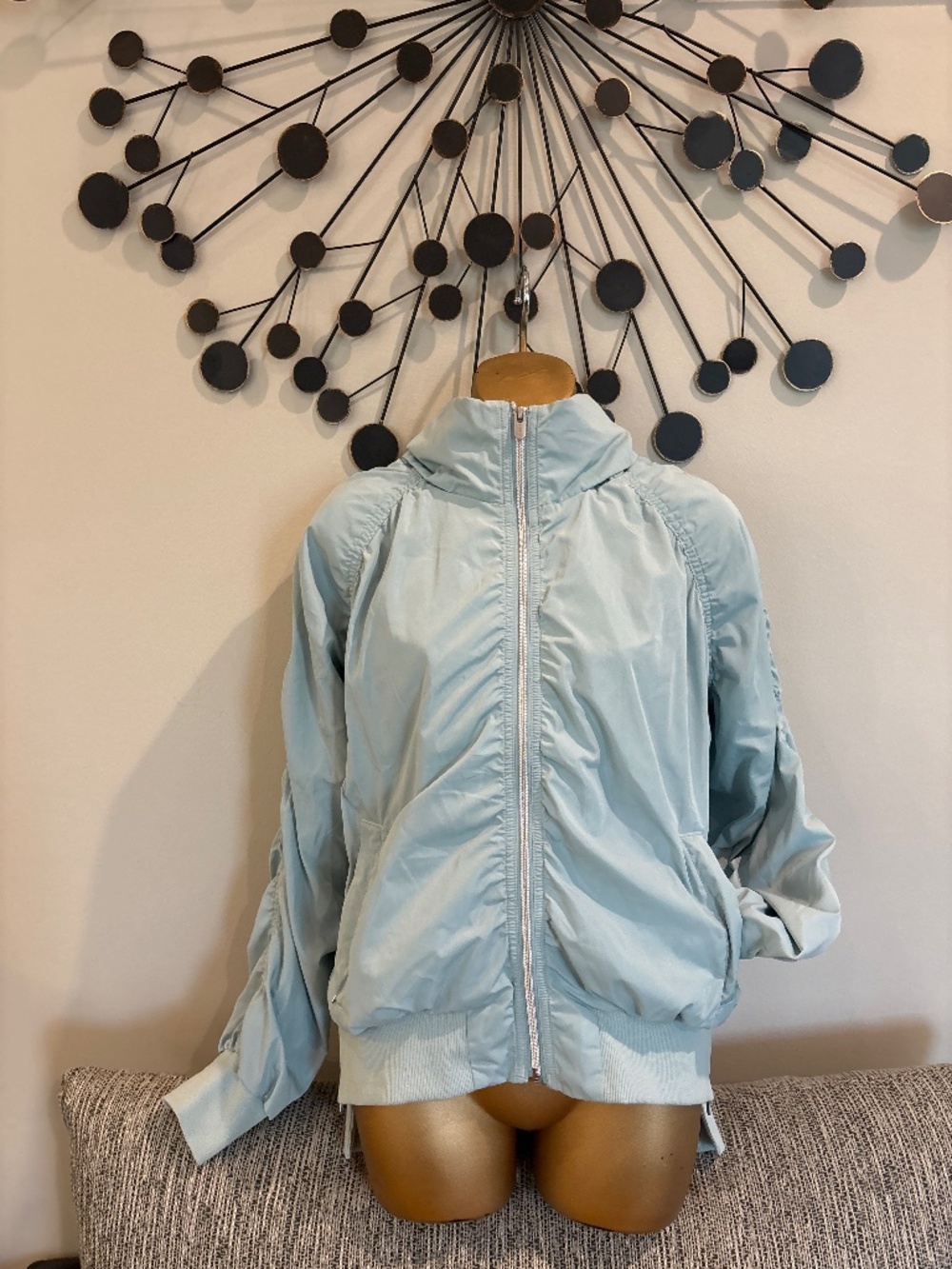 Athleta Sky Blue Jetset Bomber Jacket Size Large